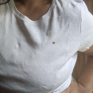 Sold! Tommy Hilfiger White Cotton T-shirt